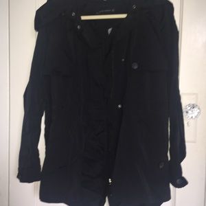 Black Zara heavy raincoat Medium
